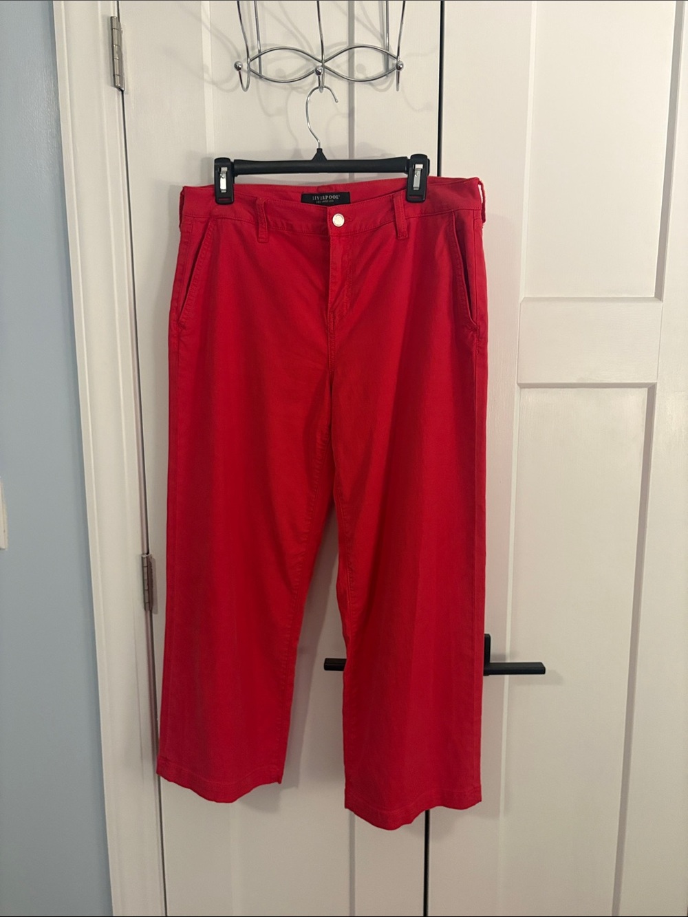 Liverpool Women's Wide Leg Pants in Bright Red